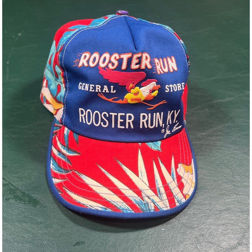 Vintage Rooster Run General Store Kentucky Floral Snapback Hat Made in USA